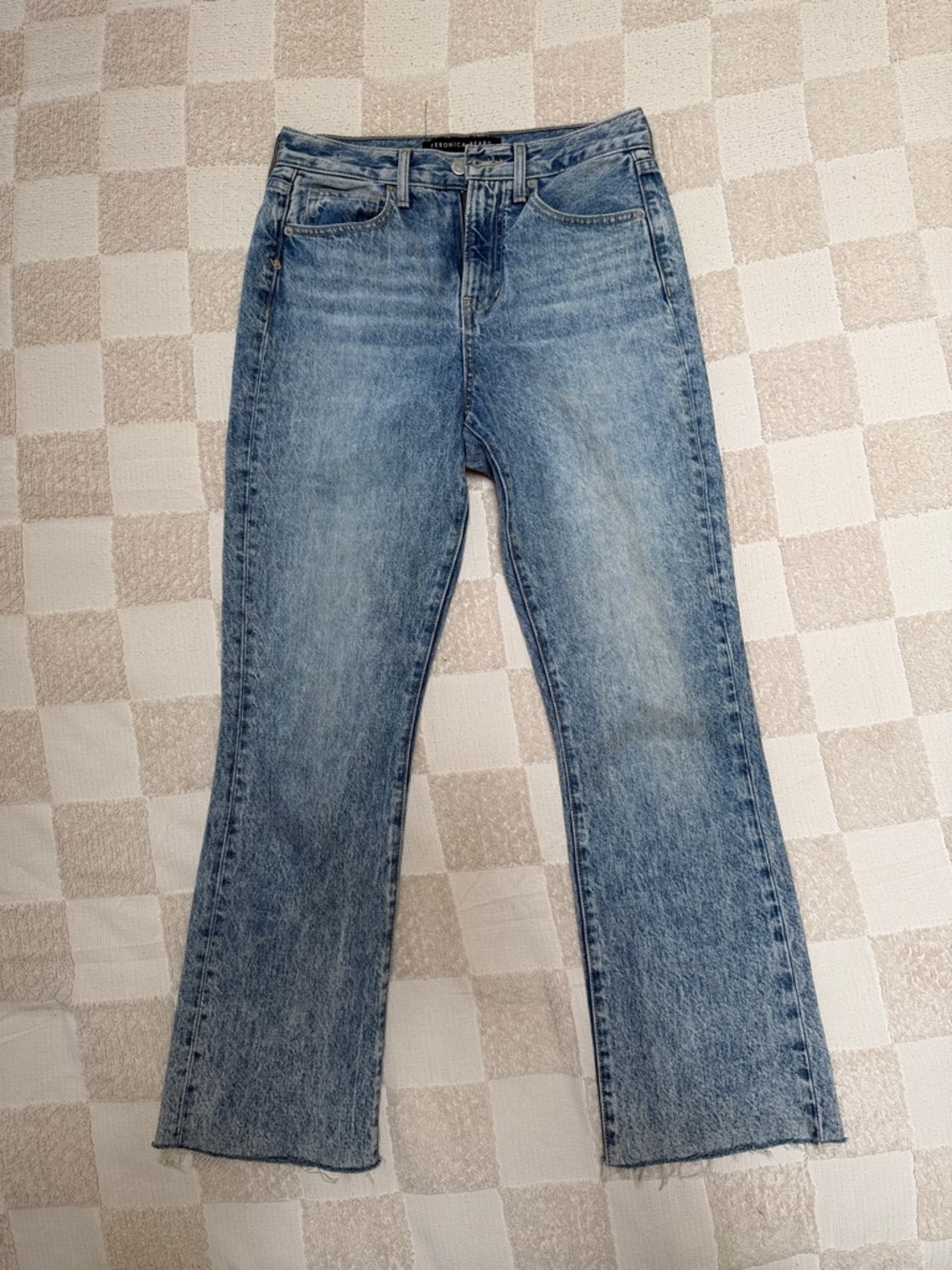 Veronica Beard Light Blue Straight-Leg Jeans size: 25